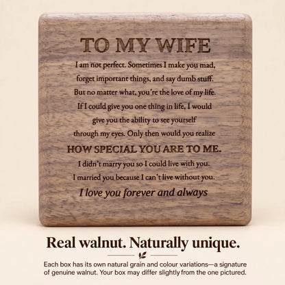 Forever Yours - Birthstone Heart Necklace & Engraved Walnut Box