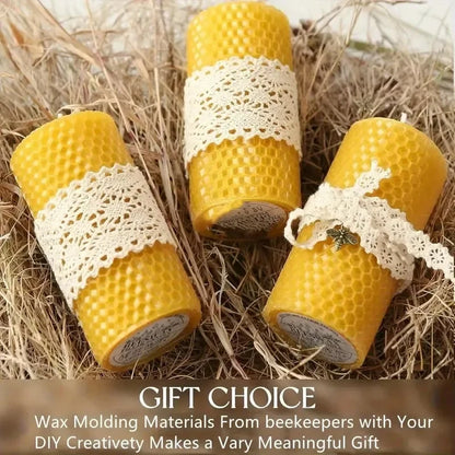 🔥HOT SALE🔥The Cozy Candle Studio – DIY Beeswax Candle Craft Kit (12-Piece Set)📢🕯️