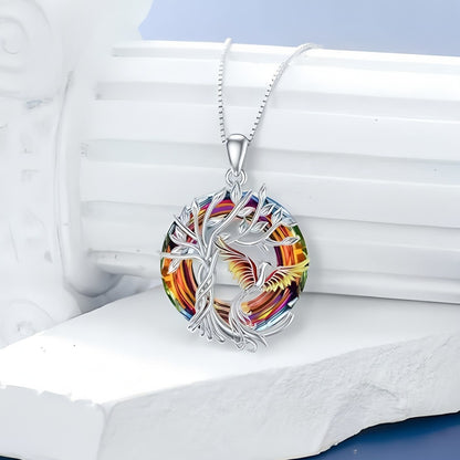 925 Sterling Silver Phoenix Tree of Life Necklace