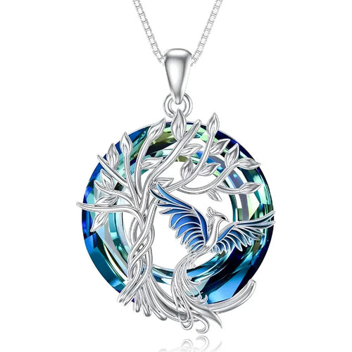 925 Sterling Silver Phoenix Tree of Life Necklace