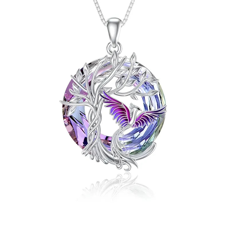 925 Sterling Silver Phoenix Tree of Life Necklace