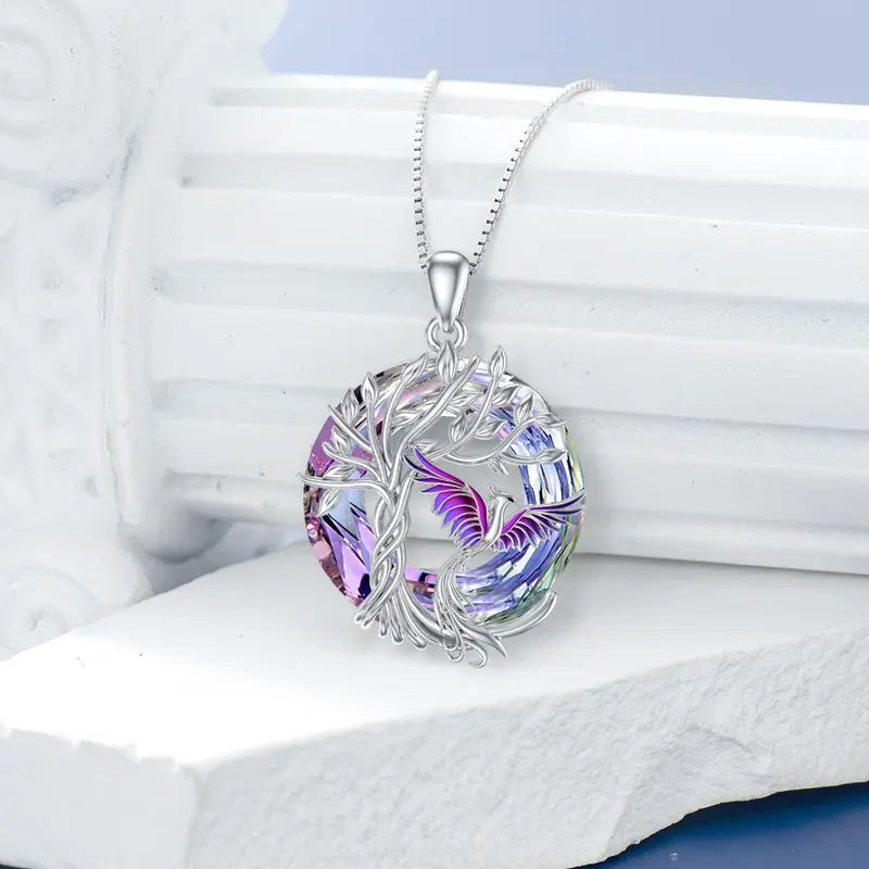 925 Sterling Silver Phoenix Tree of Life Necklace
