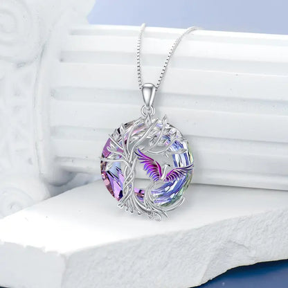 925 Sterling Silver Phoenix Tree of Life Necklace
