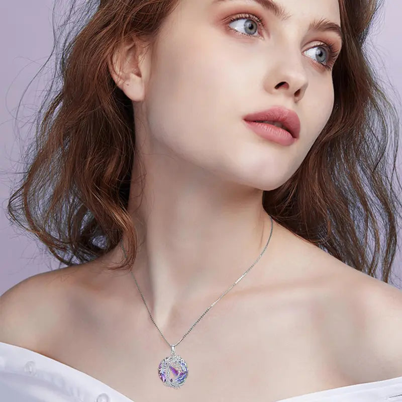 925 Sterling Silver Phoenix Tree of Life Necklace