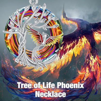 925 Sterling Silver Phoenix Tree of Life Necklace