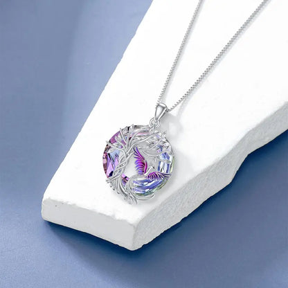 925 Sterling Silver Phoenix Tree of Life Necklace