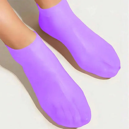 1 Pair Silicone Heel Socks for Cracked Feet