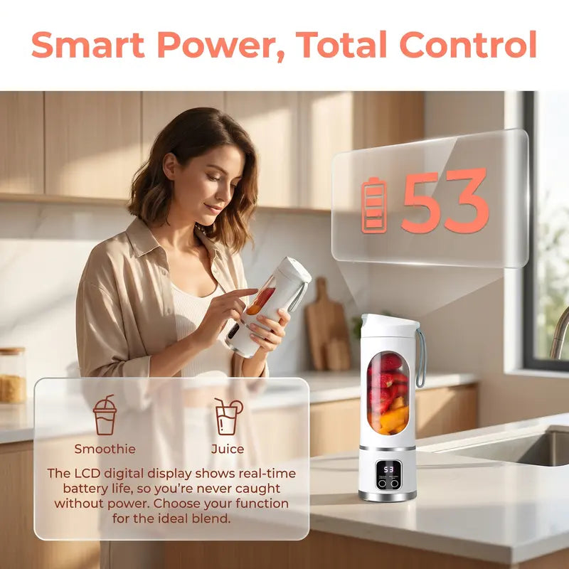 Portable USB Rechargeable Juicer with LED Display