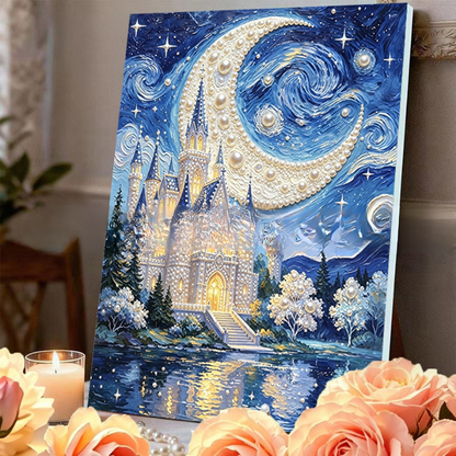 Fireworks Romantic Castle 5D Sparkling Diamond Painting Set