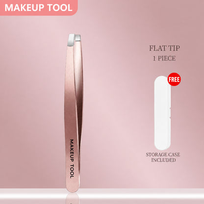 4-Piece High-Precision Stainless Steel Eyebrow Tweezer Set
