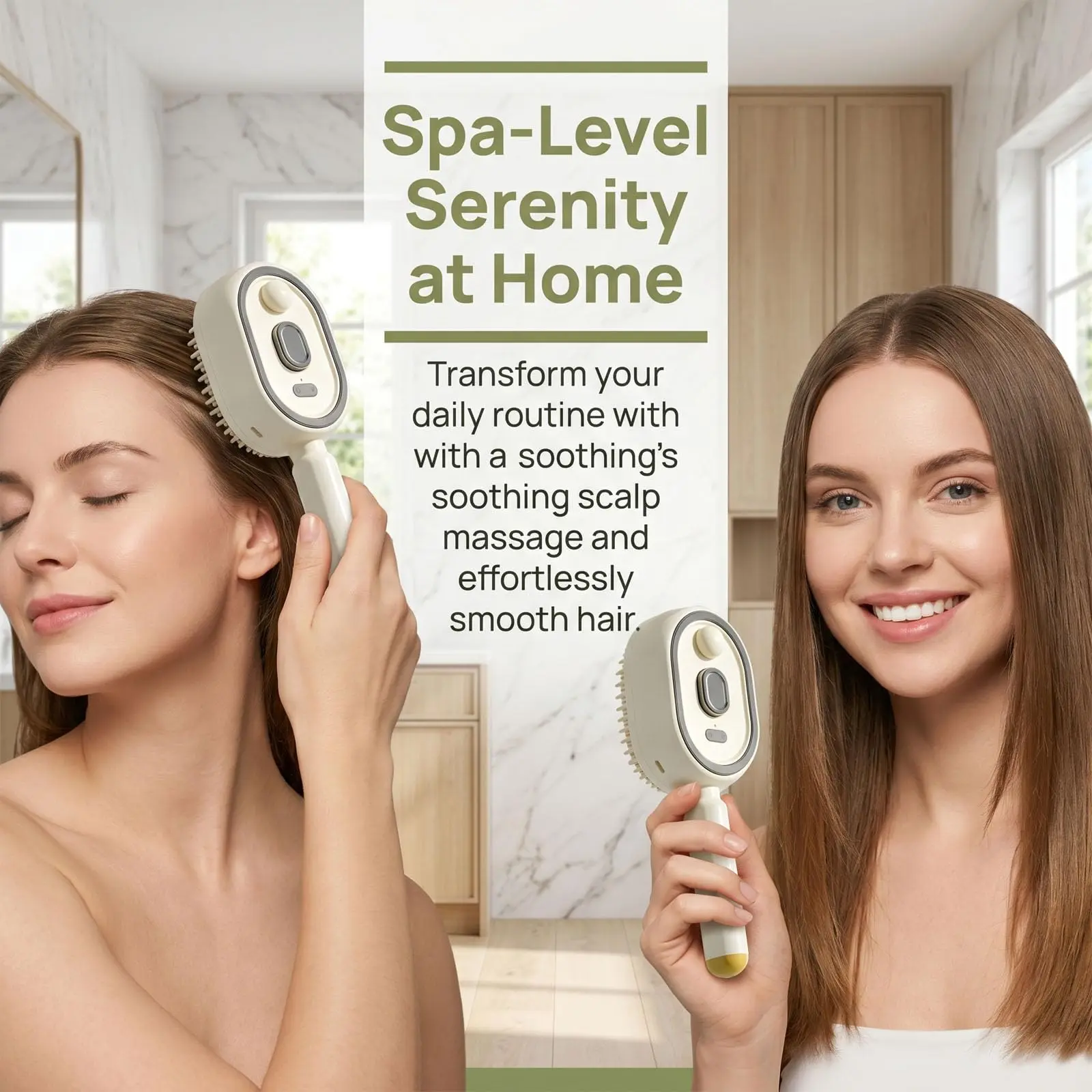 Electric Steam Hair Straightener Brush