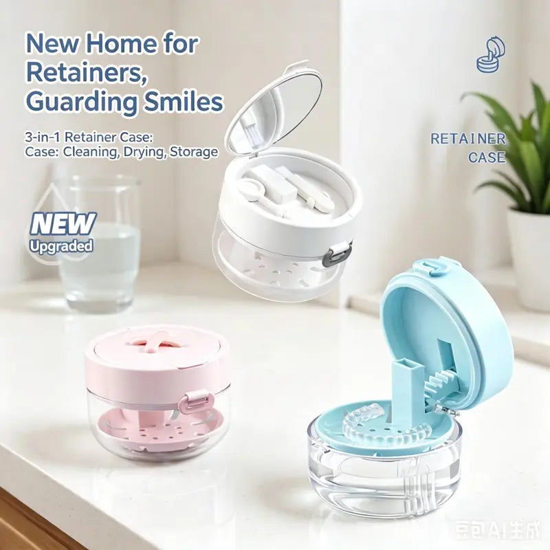 Retainer Cleaning Case with Mirror