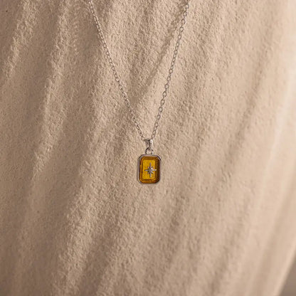 North Star Birthstone Necklace