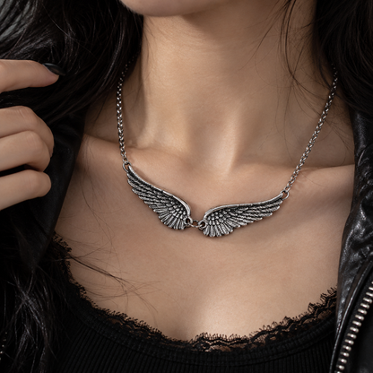 Gothic Angel Wings Necklace