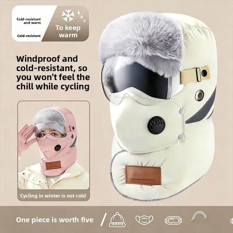 Waterproof Winter Goggles Aviator Bomber Hat