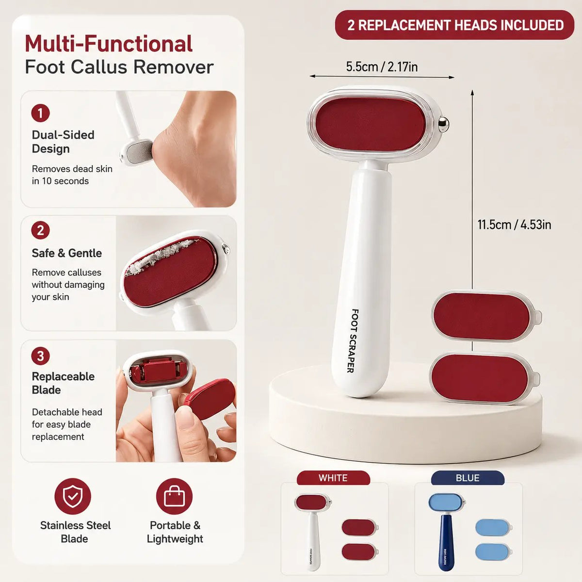Dual-Sided Foot Callus Remover