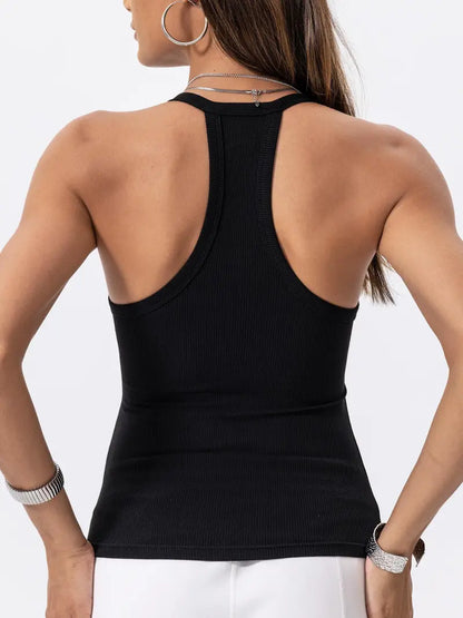V Neck Tank Tops with Built-in Bra