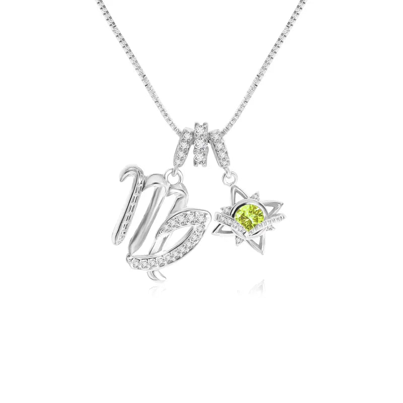 18K Gold-Plated Colorful Zodiac Star Necklace