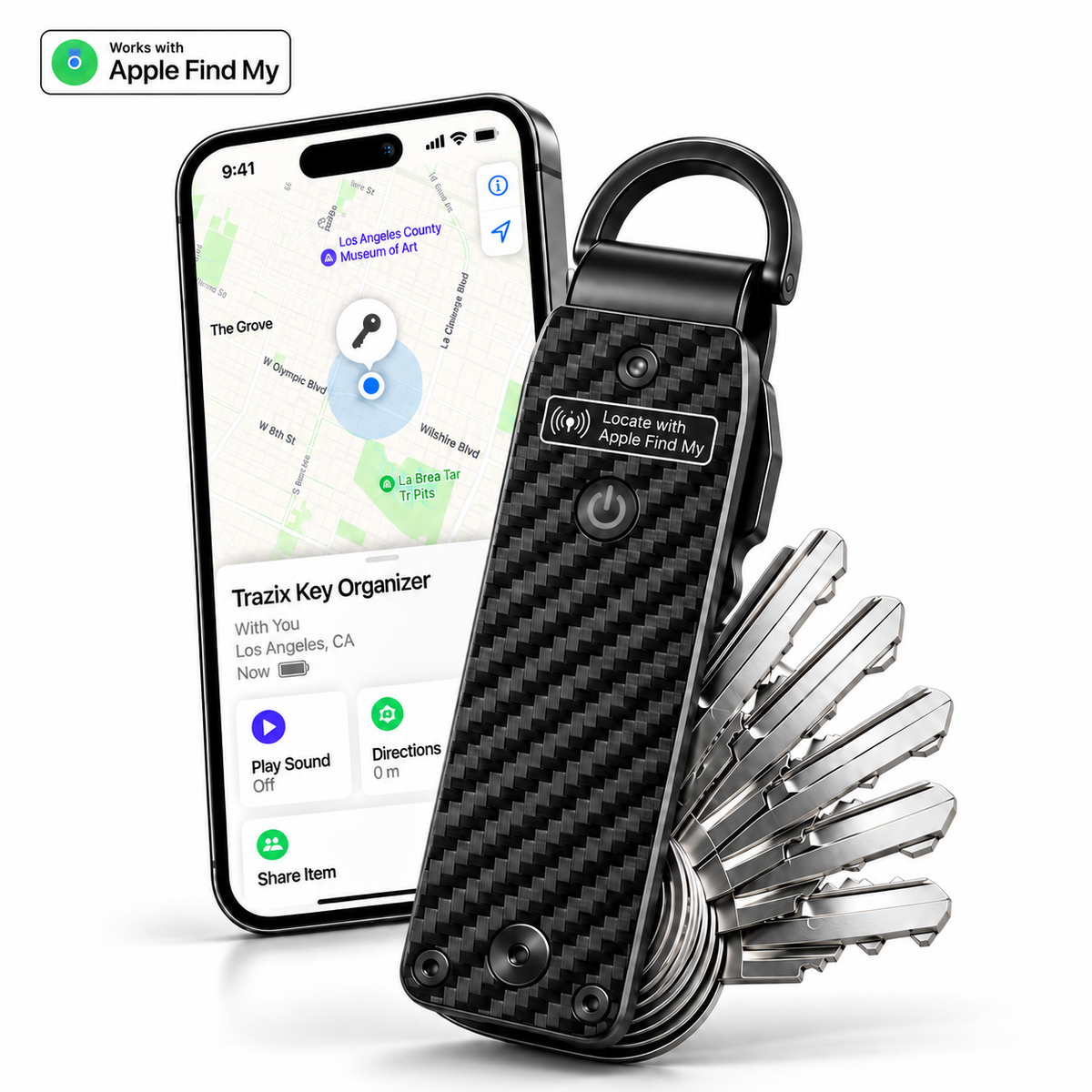 Smart Key Organizer with Apple Find My – Compact Key Holder