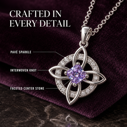 Mystic Knot Birthstone Necklace