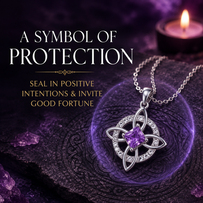 Mystic Knot Birthstone Necklace