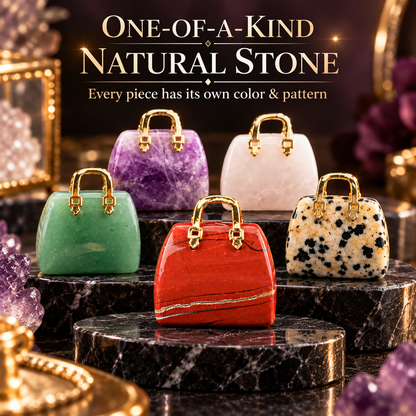 Mini Natural Crystal Handbag Charms – DIY Jewelry Pendants