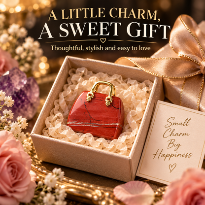 Mini Natural Crystal Handbag Charms – DIY Jewelry Pendants