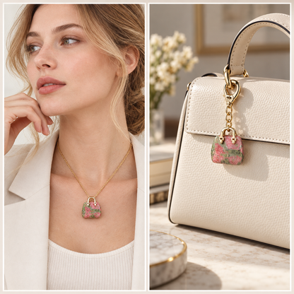 Mini Natural Crystal Handbag Charms – DIY Jewelry Pendants