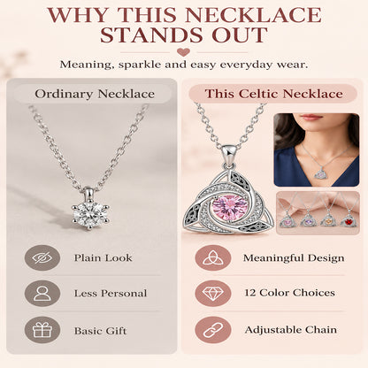 Eternal Celtic Birthstone Necklace
