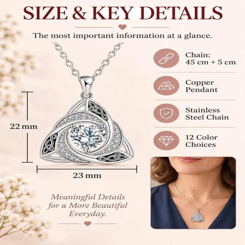 Eternal Celtic Birthstone Necklace