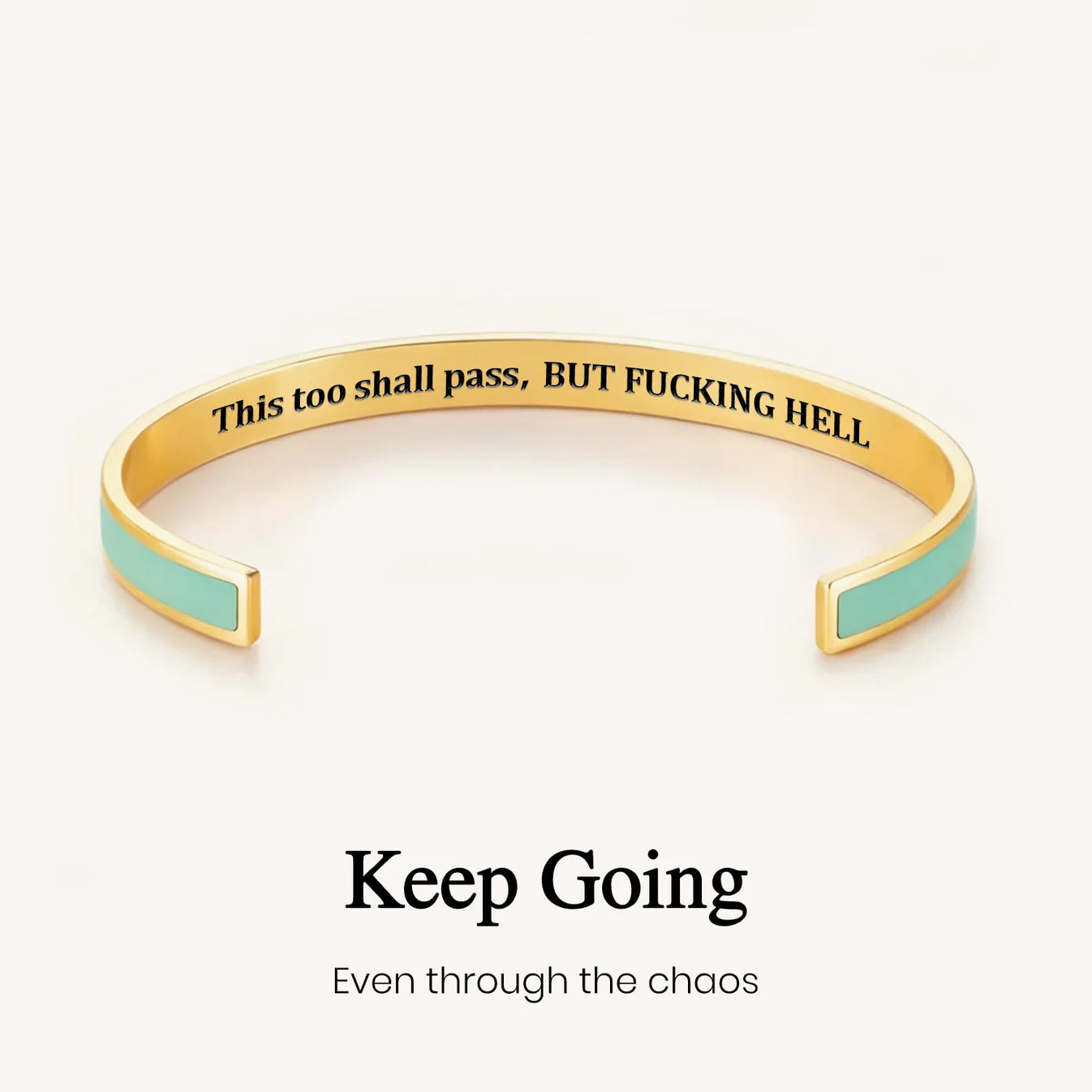 This Too Shall Pass Color Cuff Bracelet