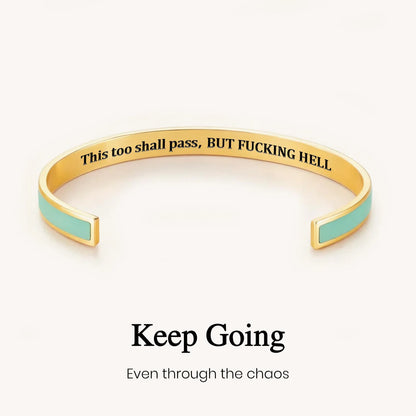 This Too Shall Pass Color Cuff Bracelet