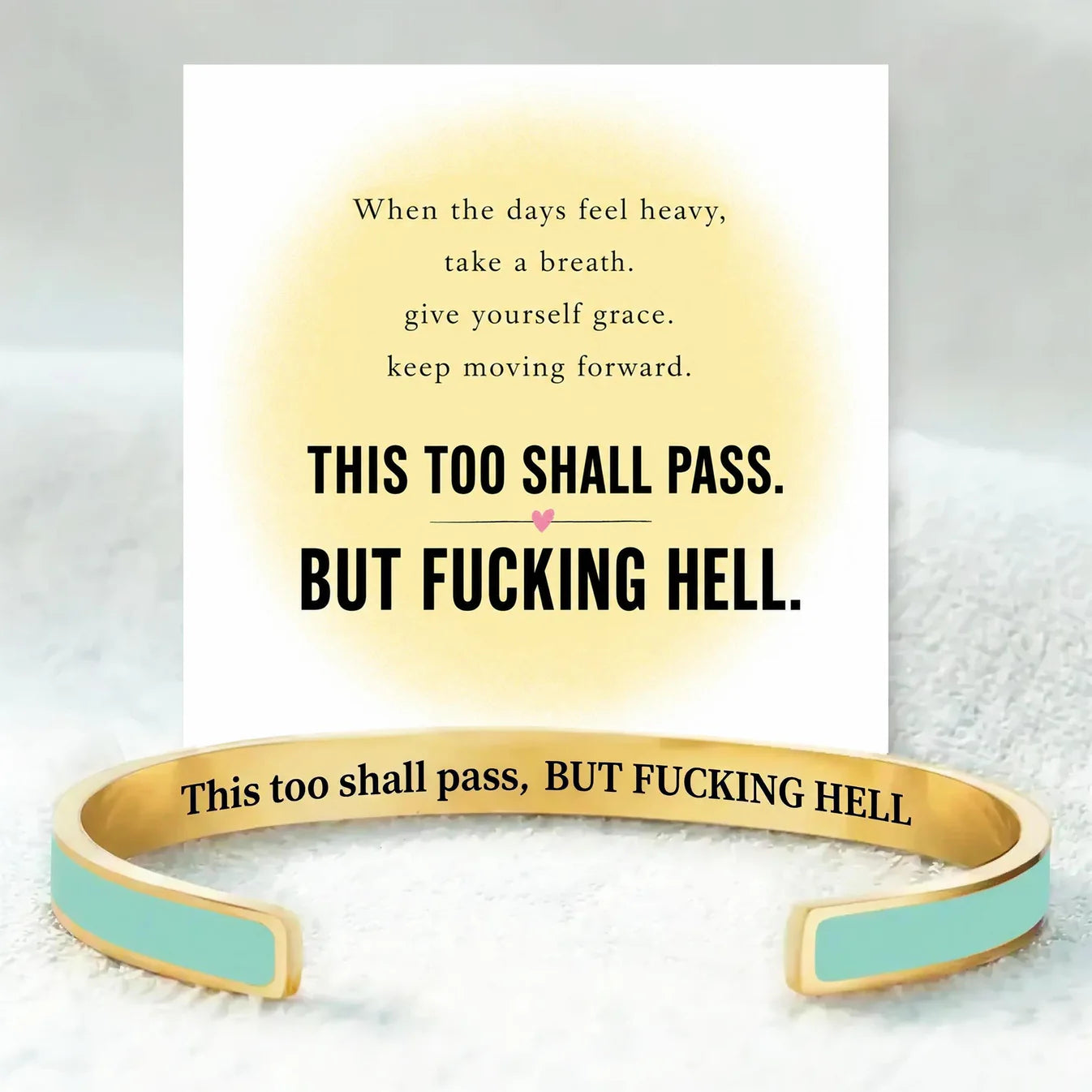 This Too Shall Pass Color Cuff Bracelet