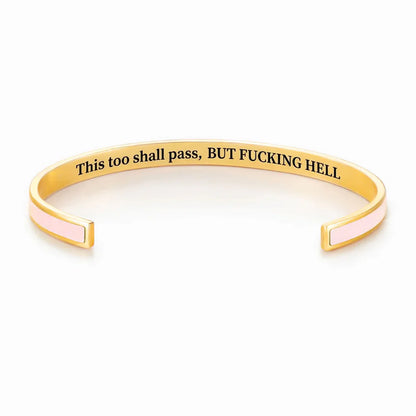 This Too Shall Pass Color Cuff Bracelet