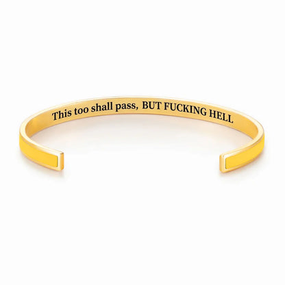 This Too Shall Pass Color Cuff Bracelet