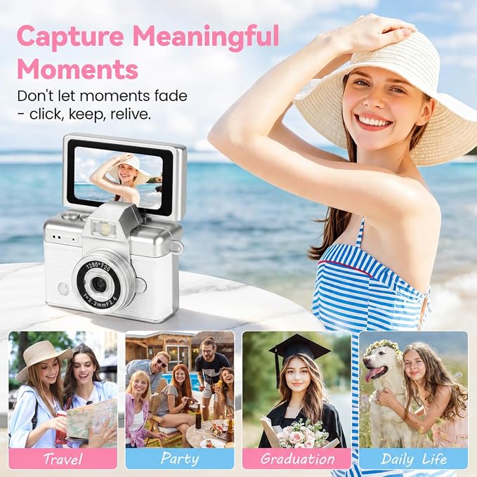 Mini Flip Screen Keychain Vlog Camera