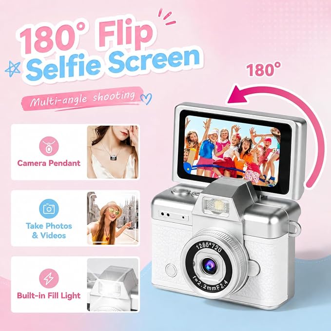 Mini Flip Screen Keychain Vlog Camera