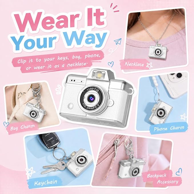 Mini Flip Screen Keychain Vlog Camera