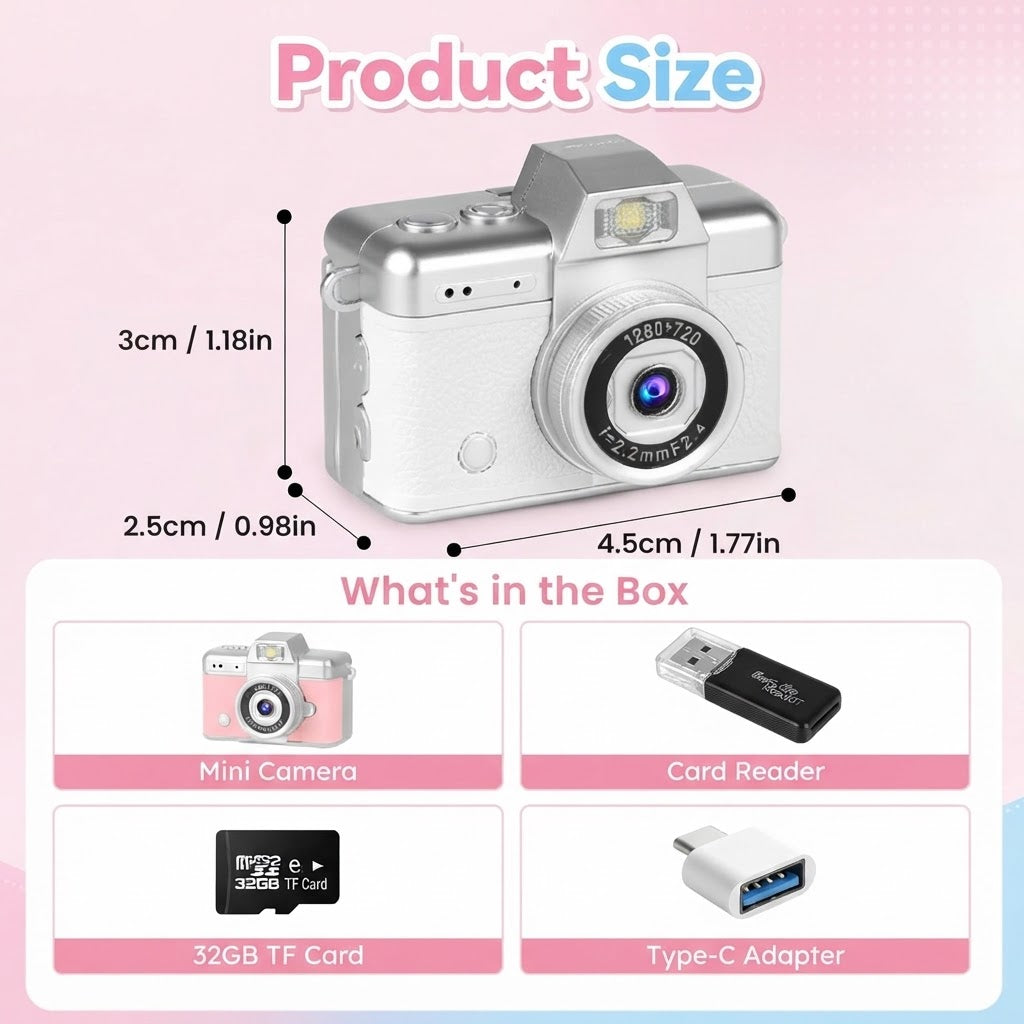Mini Flip Screen Keychain Vlog Camera
