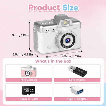 Mini Flip Screen Keychain Vlog Camera