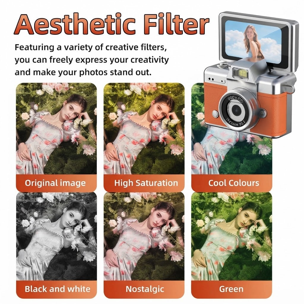 Mini Flip Screen Keychain Vlog Camera
