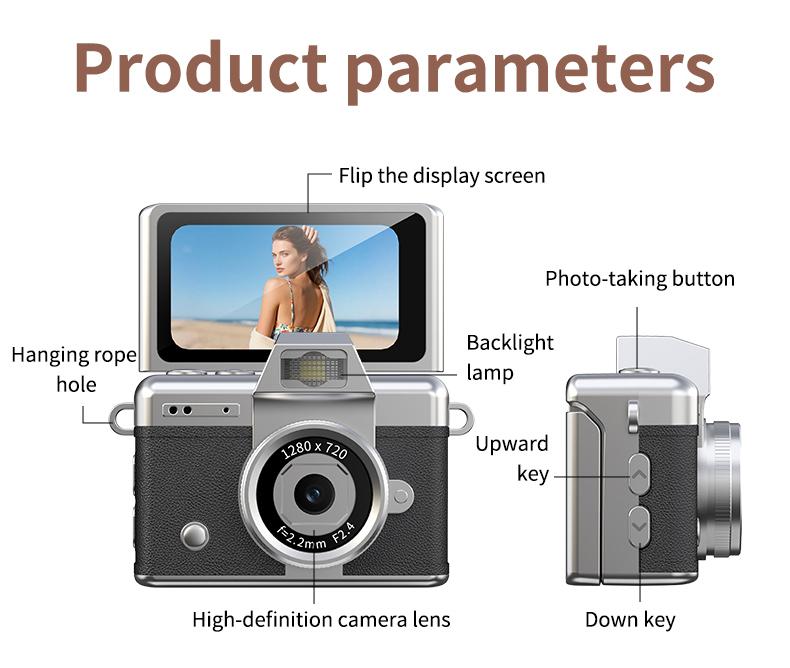 Mini Flip Screen Keychain Vlog Camera