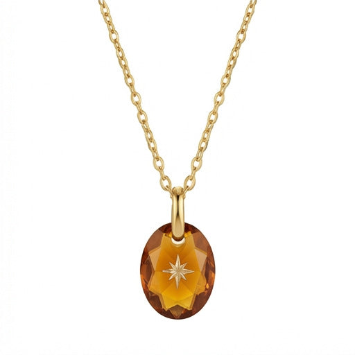 North Star Birthstone Necklace