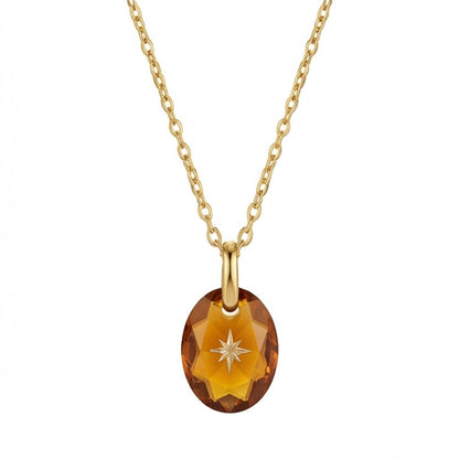 North Star Birthstone Necklace