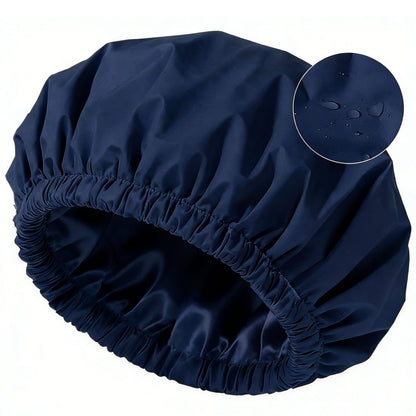 Satin-Lined Hair Protection Shower Cap