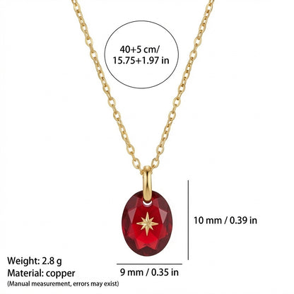 North Star Birthstone Necklace