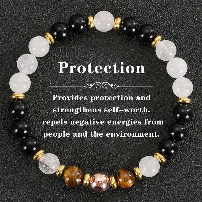 Money Bracelet with Black Onyx and Tiger's Eye