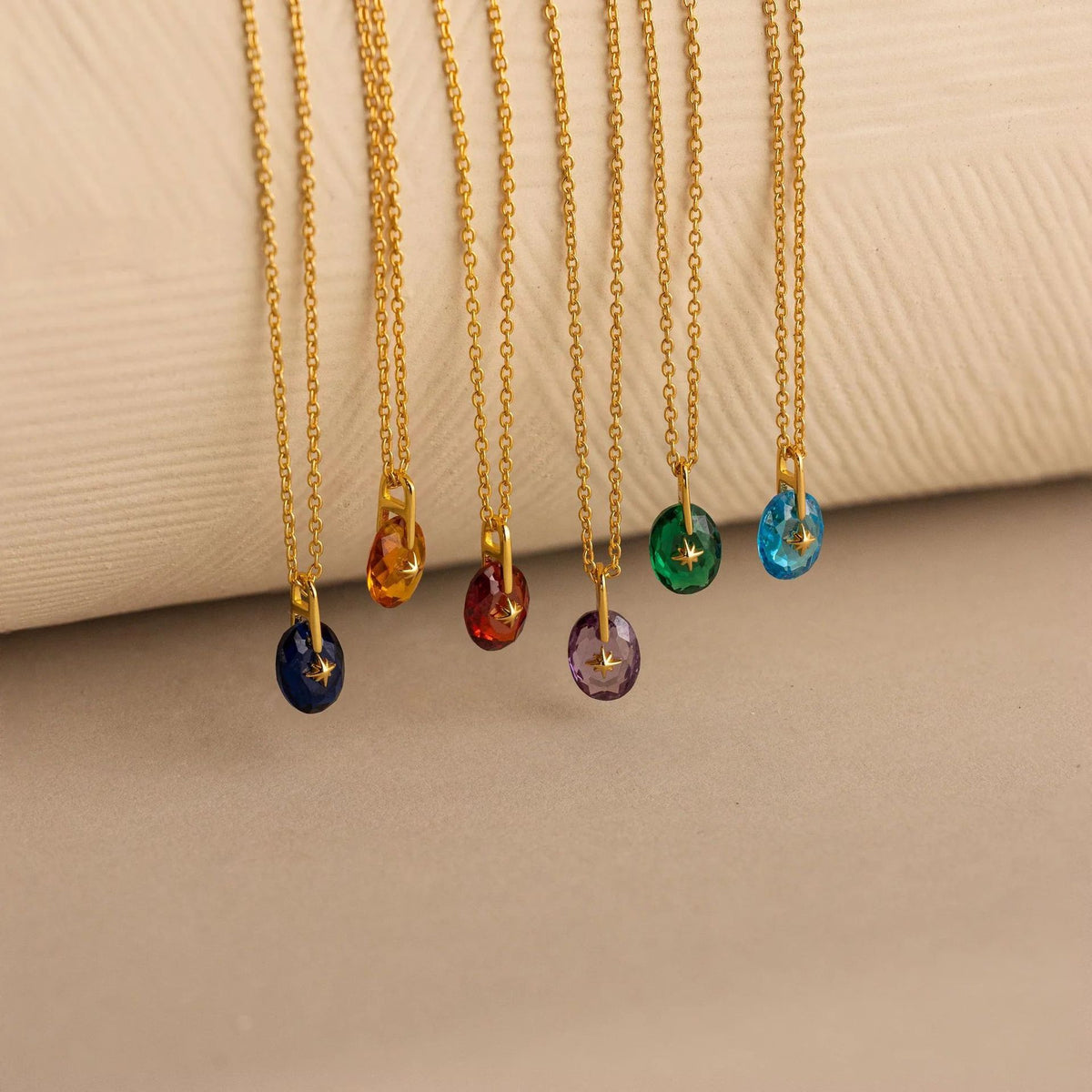 North Star Birthstone Necklace