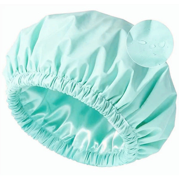 Satin-Lined Hair Protection Shower Cap