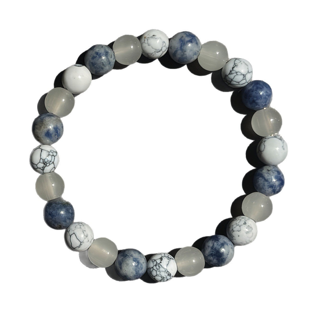 Steady Within Blue & White Crystal Bracelet